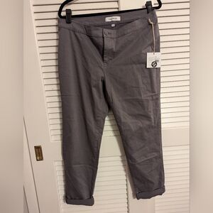 NWT Lila Ryan Cuffed Twill Grey pants 14